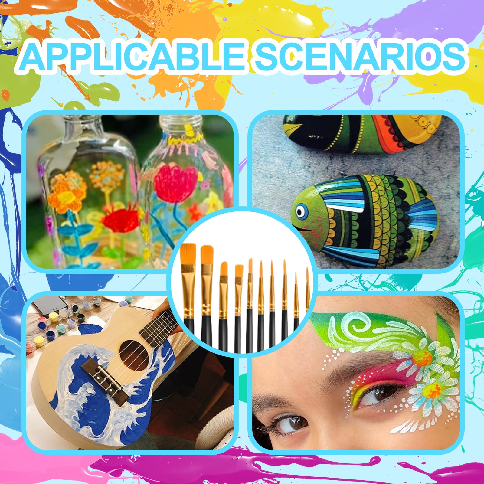 Набор кистей QTTRPCU 20-Piece детских для макияжа, фото №3 Набор кистей QTTRPCU 20-Piece детских для макияжа, фото №3