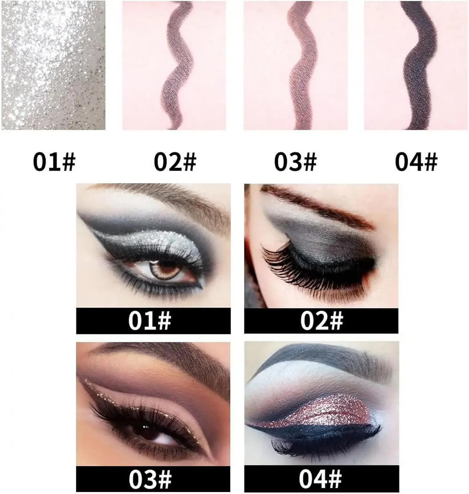 Гелевый Карандаш Ayky Стойкая Natural Black Черный, фото №7