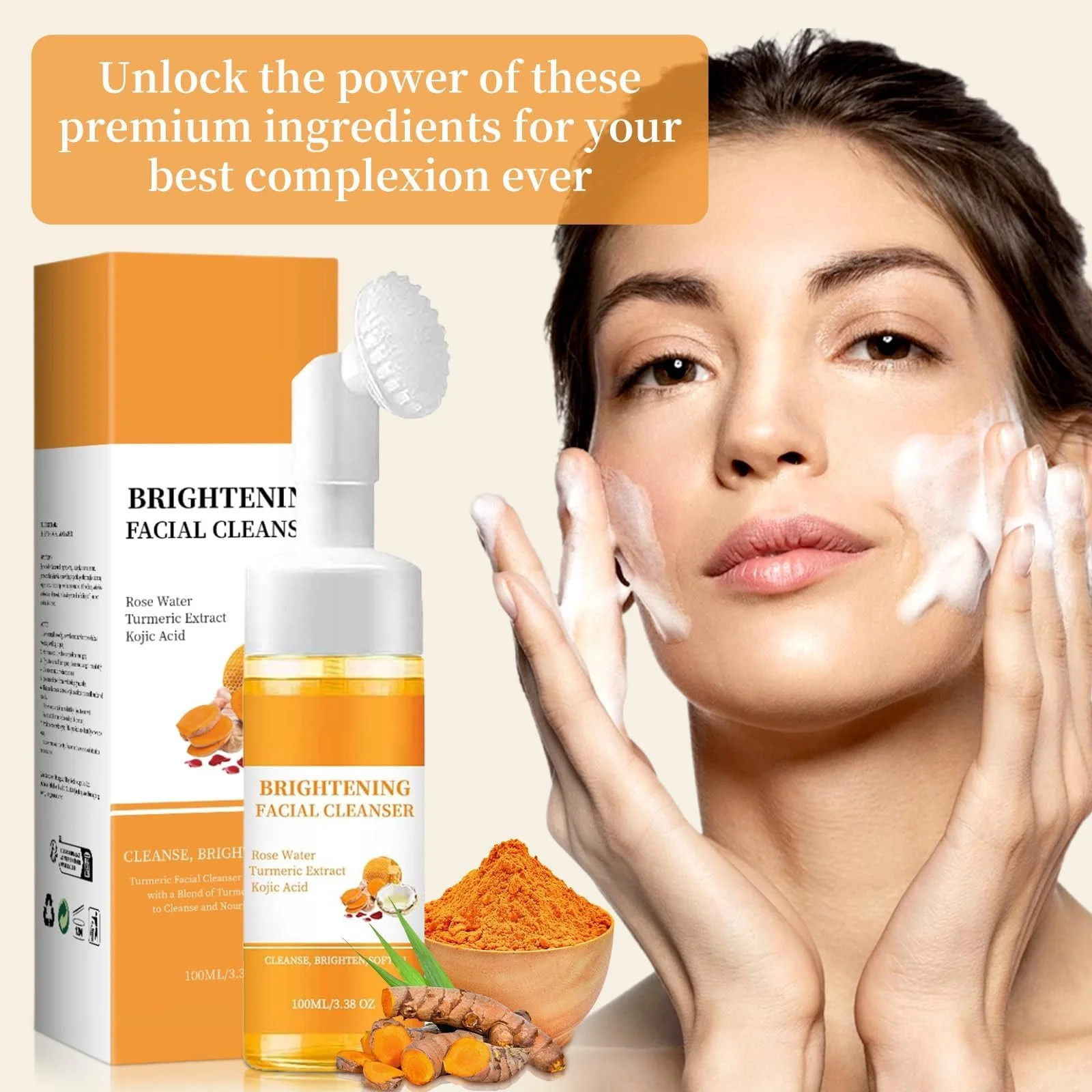 Успокаивающая Очищающая Пенка Turmeric Facial Cleanser 100 мл, фото №7