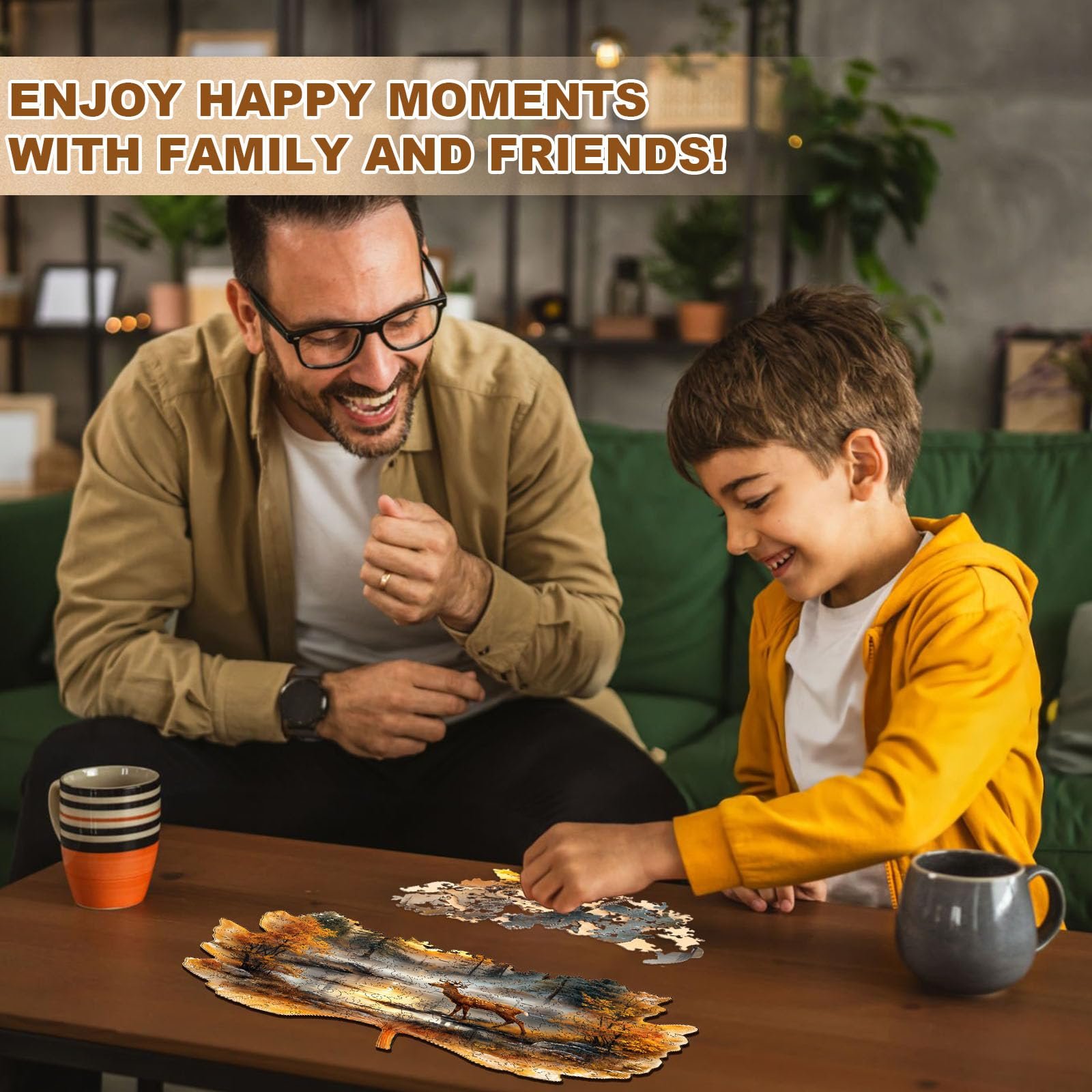 Деревянный пазл Golden Hoof Print 235 деталей для взрослых в подарочной коробке декор для стен, фото №6