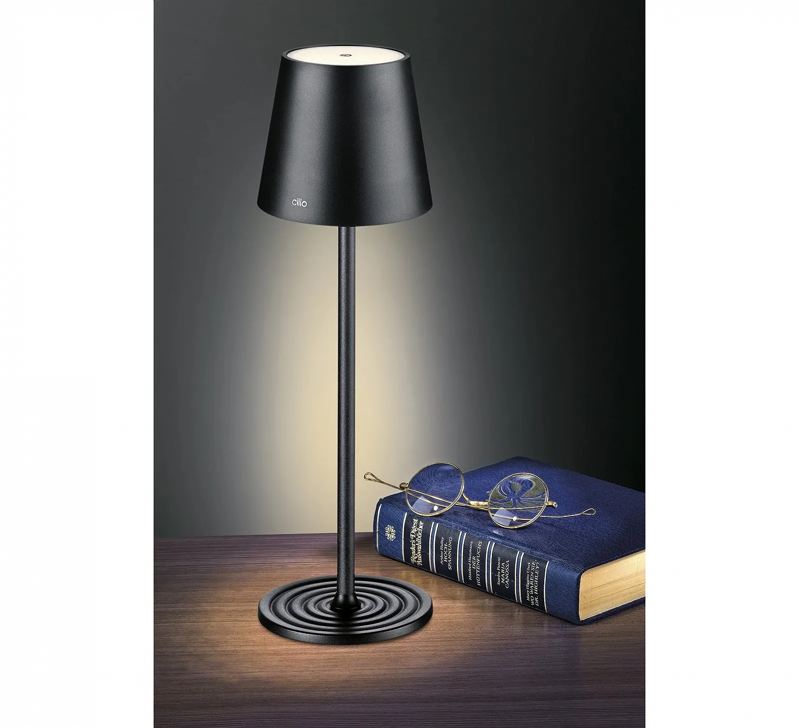 Настільна лампа Cilio Sole LED сенсорна димована Black, фото №2