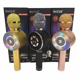 Купить Караоке микрофон Wster WS-669 беспроводной со встроенным динамиком USB microSD AUX Bluetooth - Фото 1 Караоке микрофон Wster WS-669 беспроводной со встроенным динамиком USB microSD AUX Bluetooth - Фото 1