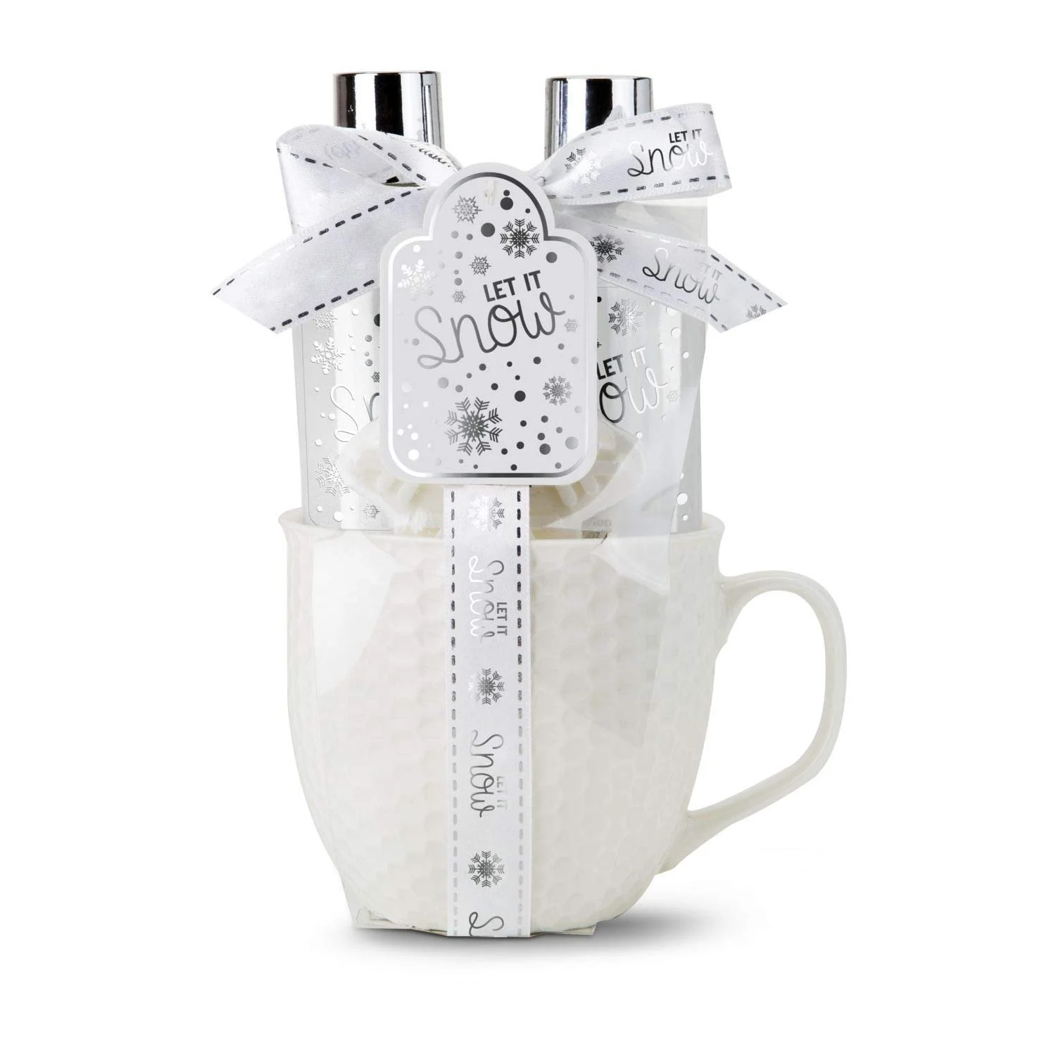 Подарунковий набір Snowflake - 4 штуки - Гель для душу та лосьйон для тіла (по 100 мл) + Мило Snowflake (50 г) + Велика чашка (450 мл), фото №2
