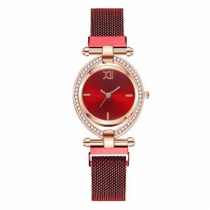 Кварцевые аналоговые часы Generisch Мужские часы с ремешком из натуральной кожи, Женские часы со случайным цветочным ремешком, Стальные часы со стразами - Фото 1