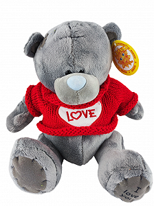 Мягкая игрушка Мишка Тедди в красном свитере 25см 159591 - Фото 1