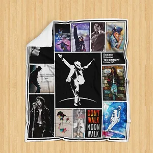 Одеяло CURTAINSCSR Michael Jackson 130 x 150 см, пушистое, очень мягкое и теплое, из фланелевого флиса, устойчивое к сминанию / обесцвечиванию synthetic.ua - Фото 1