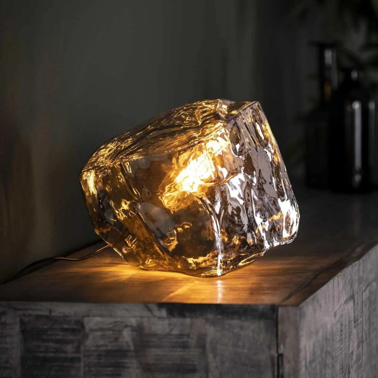 Настільна лампа famlights Jakub Хромоване скло E27, фото №1