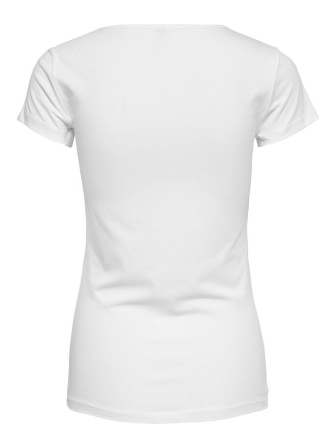 Футболка ONLLIVE LOVE LIFE ONECK TOP NOOS JRS 15205059- ONLY Білий XL, фото №5