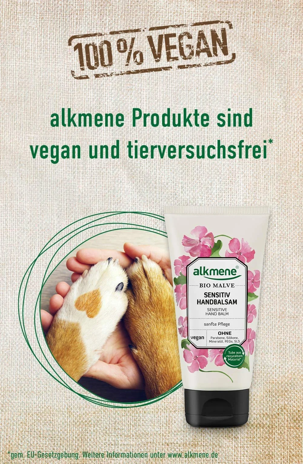 Бальзам для рук Alkmene Sensitive з органічною мальвою 75 мл, фото №4 Бальзам для рук Alkmene Sensitive з органічною мальвою 75 мл, фото №4