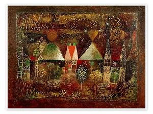 Постер Paul Klee Night Celebrations 90 x 70 см Коричневый - Фото 1