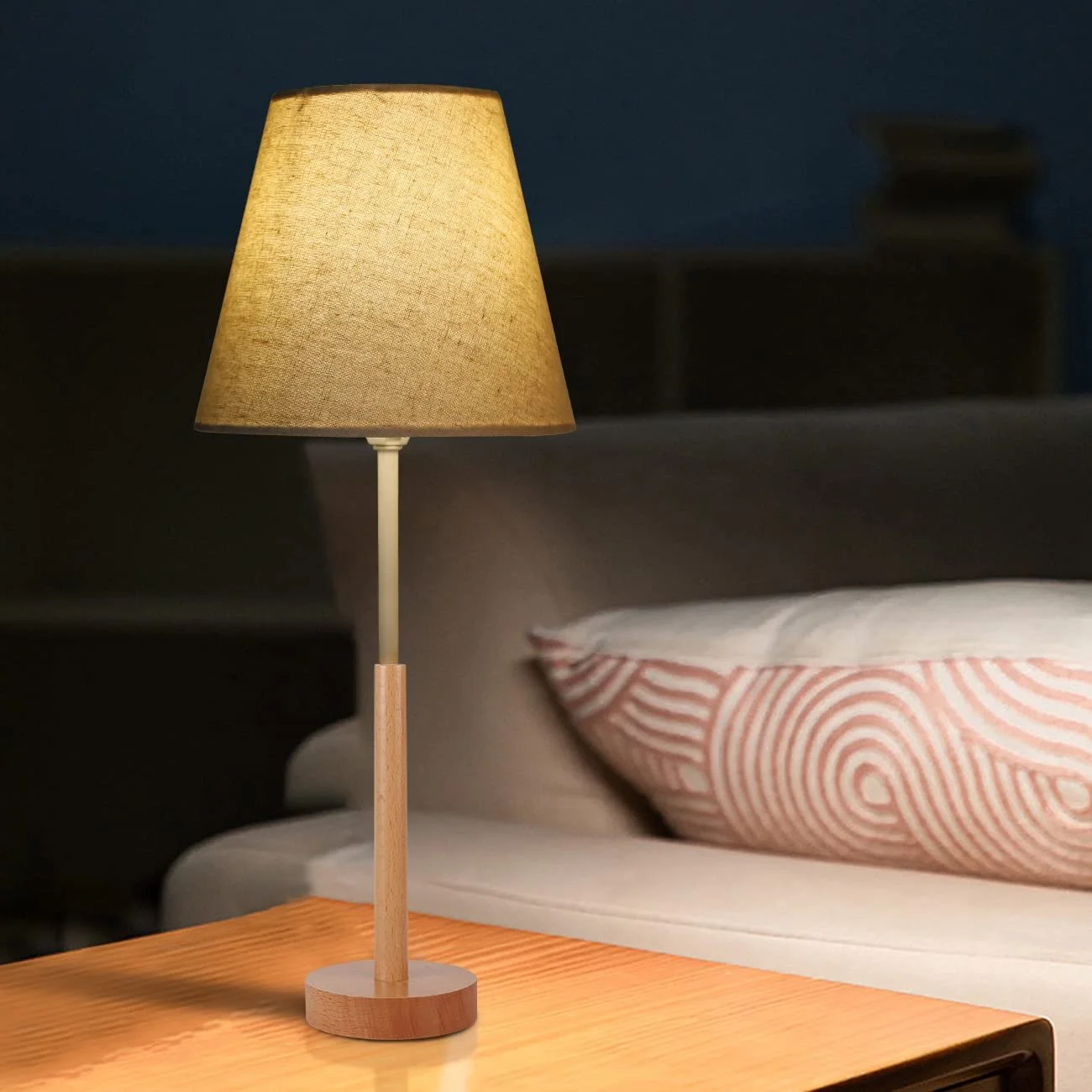 Настільна лампа SALCAR LED Christmas Star 3D Advent Paper Star Wooden Base E14 45 cm White, фото №4