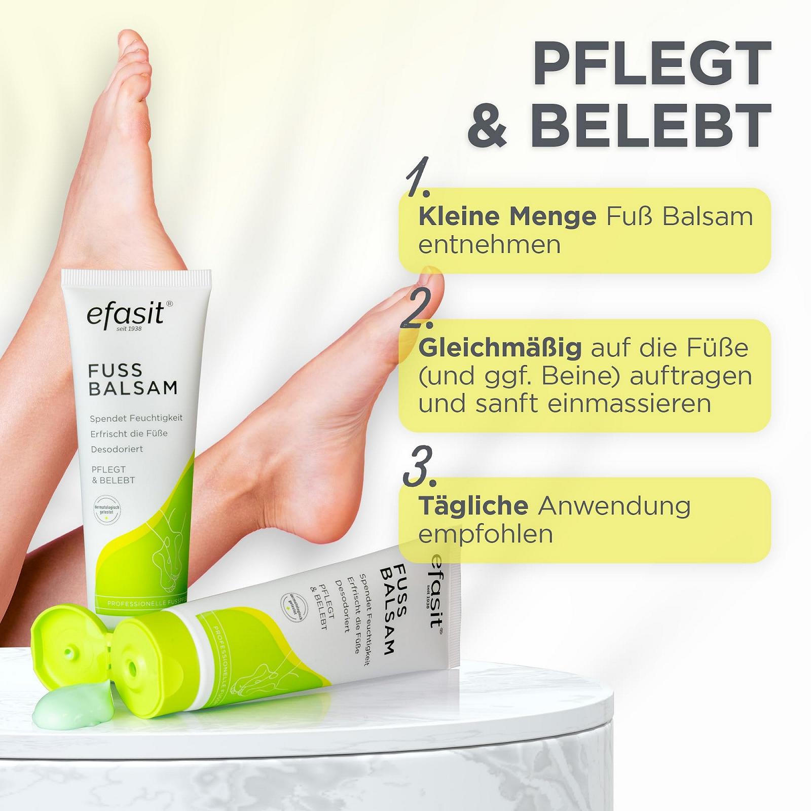 Бальзам для ніг efasit Foot Balm з оліями жожоба та розмарину 75 мл, фото №4 Бальзам для ніг efasit Foot Balm з оліями жожоба та розмарину 75 мл, фото №4