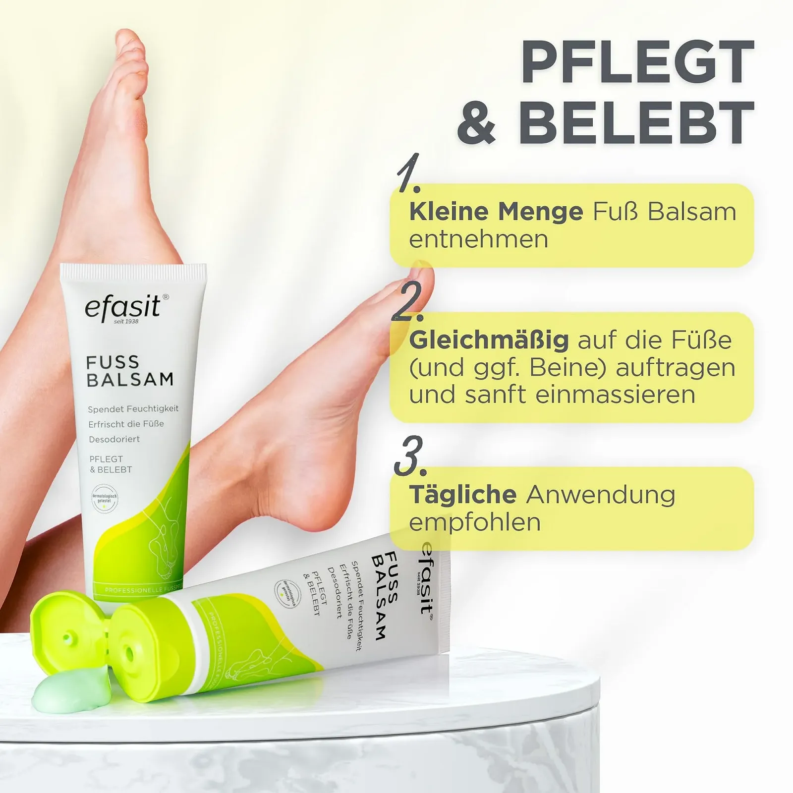 Бальзам для ніг efasit Foot Balm з оліями жожоба та розмарину 75 мл, фото №4