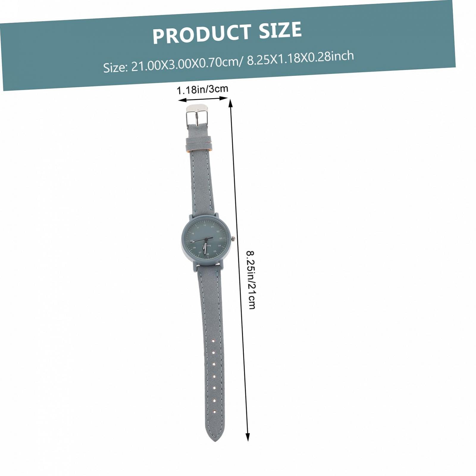 Стильные часы Healvian для девочек, повседневные часы с ремешком, простые наручные часы, универсальный дизайн, удобный ремешок из искусственной кожи, фото №2