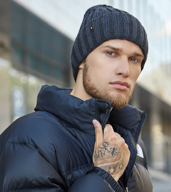 Чоловіча шапка Braxton "Пейтон" 460W в'язана, графіт, фото №1 Чоловіча шапка Braxton "Пейтон" 460W в'язана, графіт, фото №1