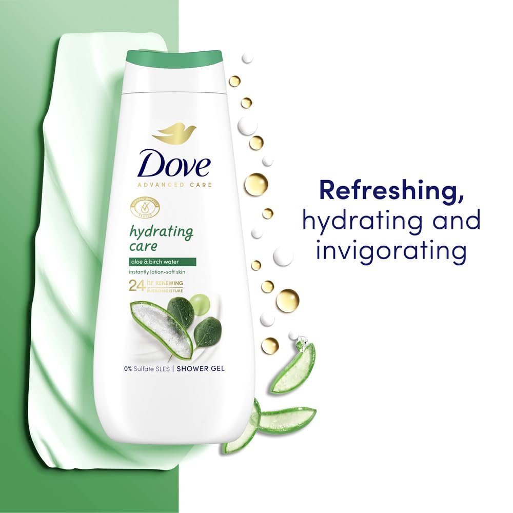 Гель для душу Dove Advanced Care Aloe Vera and Birch Water 400 мл, фото №3