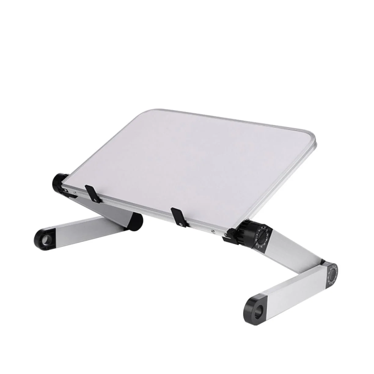 Підставка для ноутбука регульована по висоті алюмінієва, ергономічна, біла для використання ноутбука та планшета, універсальна, регульована та стабільна, фото №1