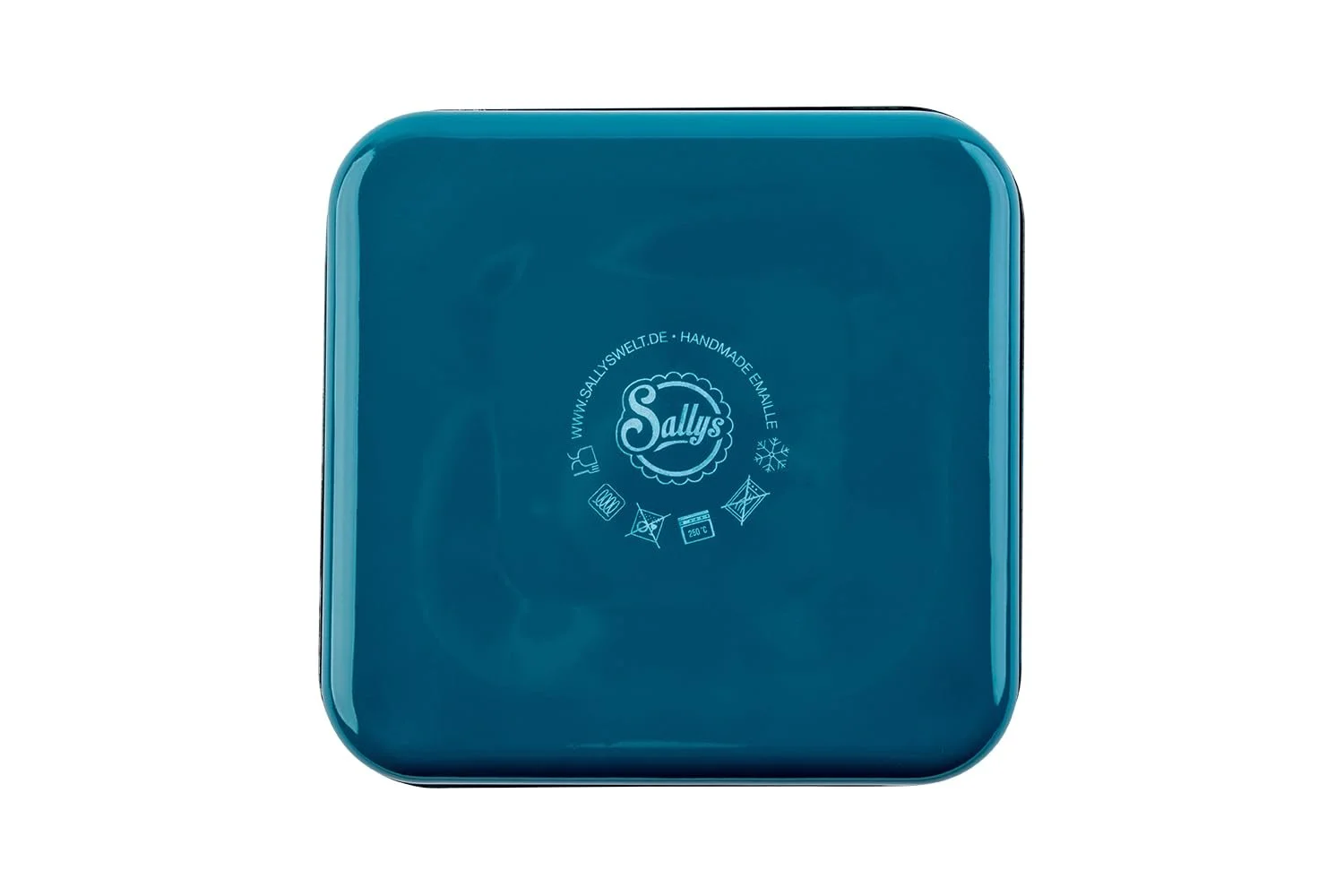 Форма для запекания Sallys эмалированная квадратная с индукционным матом 22 x 22 x 6 см Petrol, фото №2