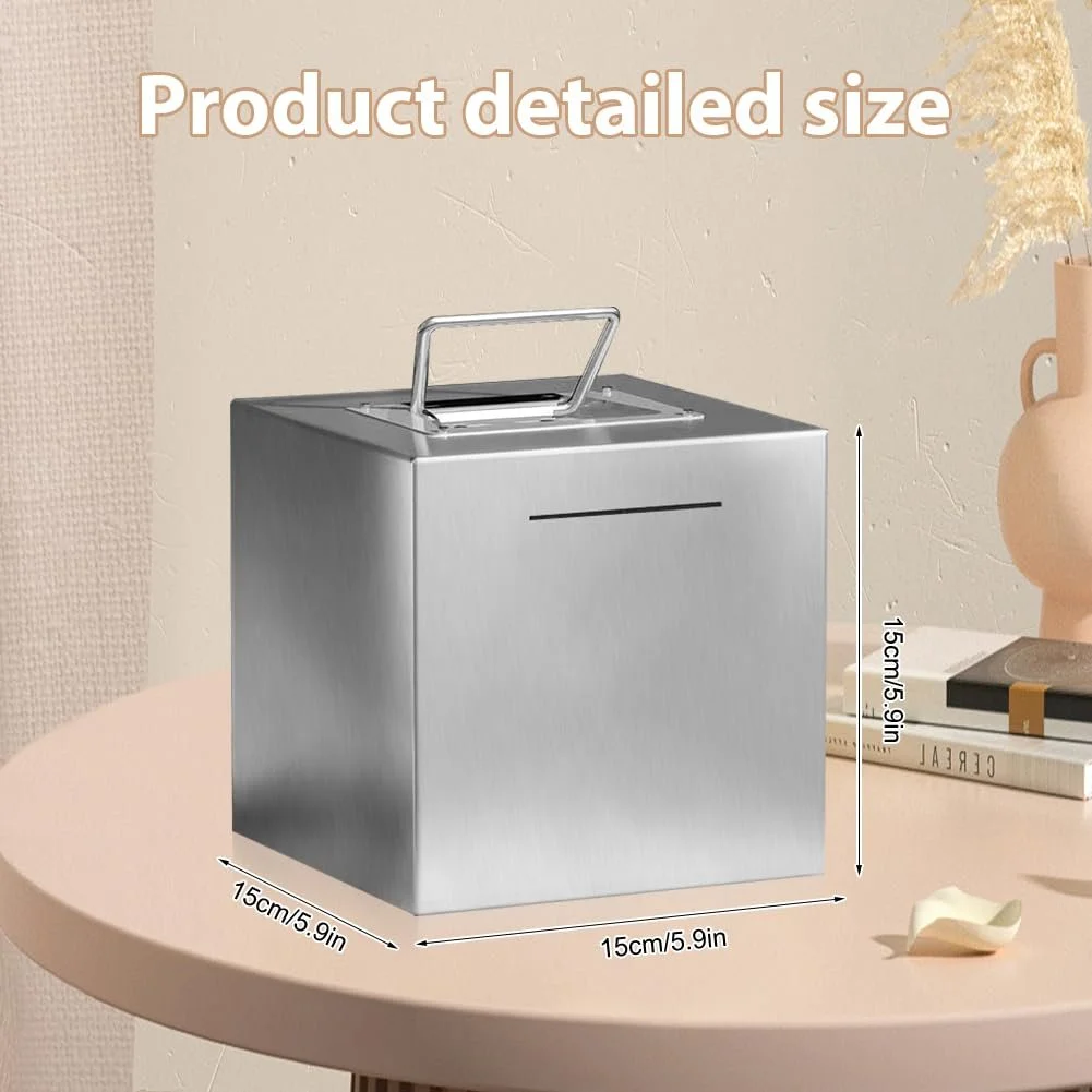 Скарбничка Adult Stainless Steel XXL 15 см невідкривна нержавіюча сталь, фото №2