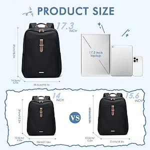 Рюкзак для ноутбука Elegant 17.3 дюйма водонепроницаемый Черный synthetic.ua - Фото 1