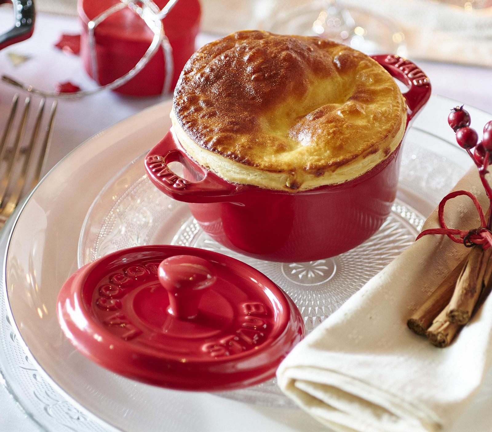 Кокотниця Staub Mini 10 см керамічна червона, фото №3