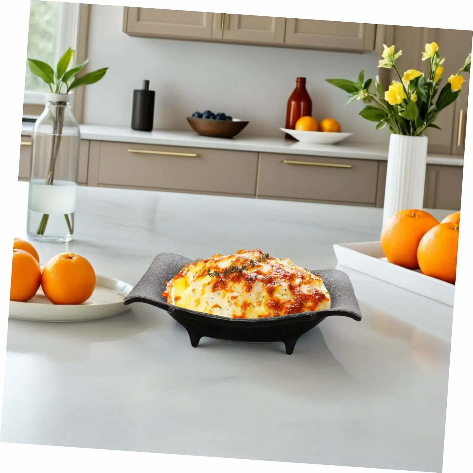 Форма для запекания Amosfun Керамическая Прямоугольная с эргономичными двойными ручками Oven Safe Dishwasher Safe Japanese Design, фото №6