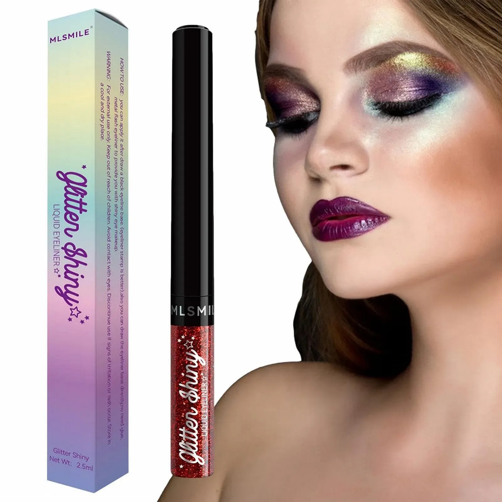 Жидкая Подводка с блестками Fowybe перламутровая, неоновая, радужная, фото №1