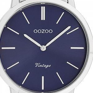 Женские часы Oozoo Vintage C20029 Синий/Серебряный synthetic.ua - Фото 1