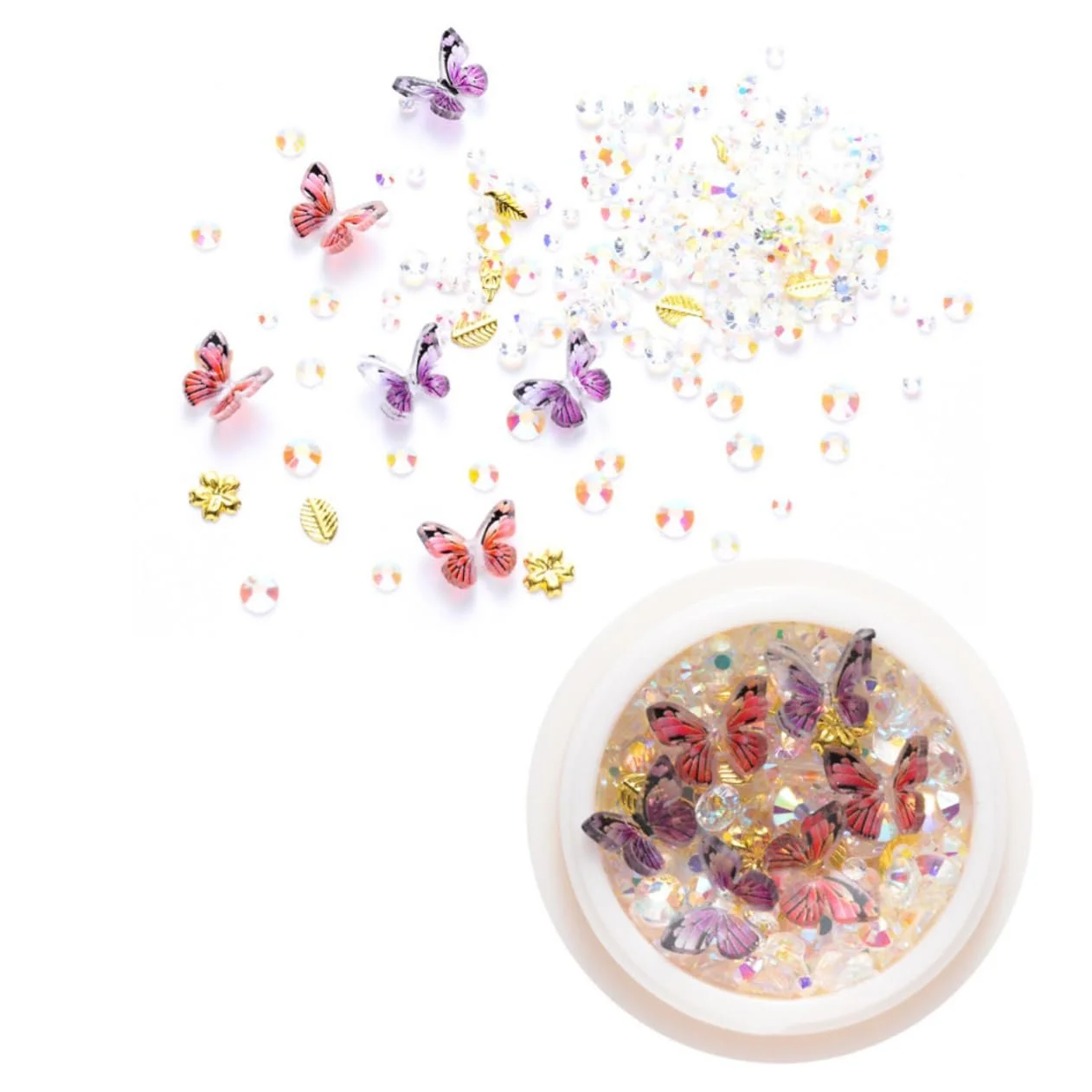 Стрази для нігтів MAGICLULU, 12 коробок, блискучі, набір для манікюру, наклейки для прикрас нігтів, фото №4