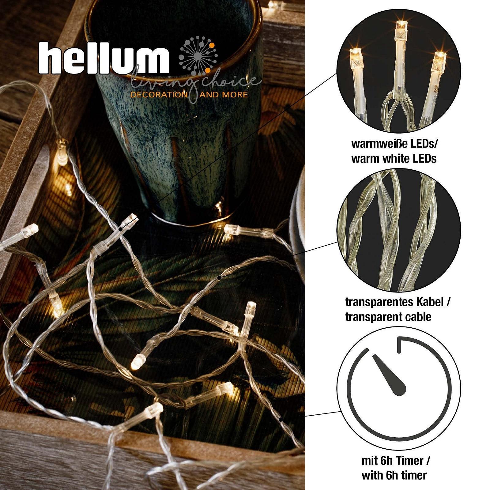 Гірлянда Hellum 20 LED, 2.85 м, теплий білий, прозорий кабель, набір 2 шт., фото №5