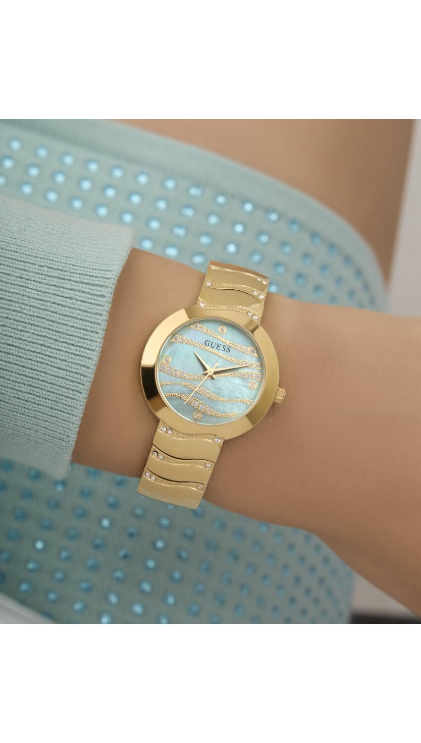 Женские часы GUESS Laguna GW0871L2, нержавеющая сталь, золото, браслет, фото №5