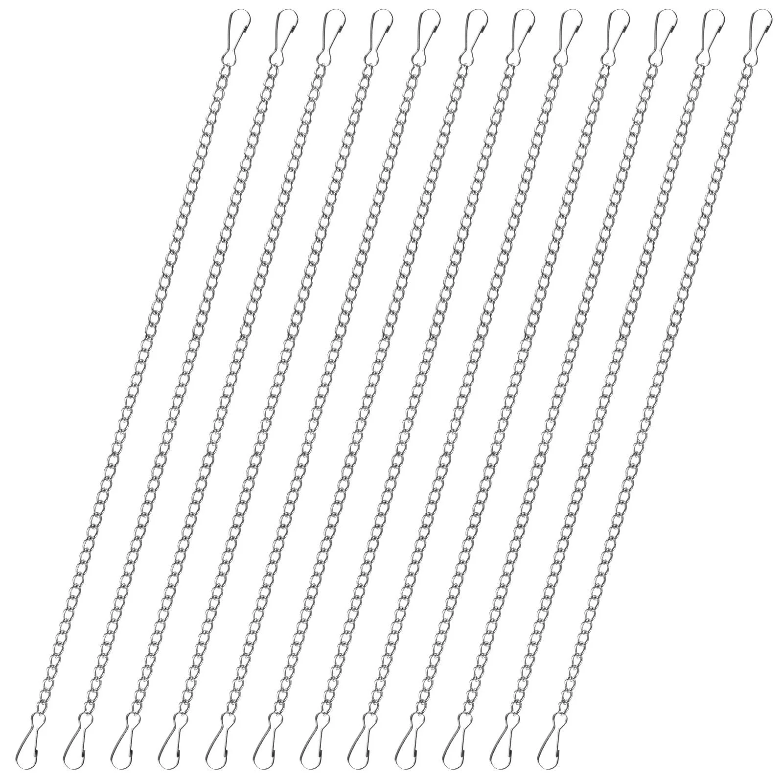 Ланцюги для підвісних кошиків 12 шт 54 см сріблясті, фото №1 Ланцюги для підвісних кошиків 12 шт 54 см сріблясті, фото №1