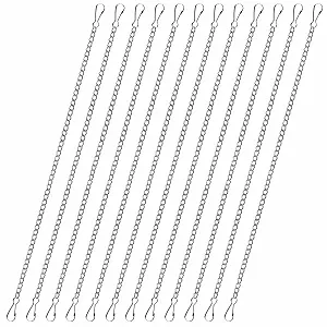 Ланцюги для підвісних кошиків 12 шт 54 см сріблясті - Фото 1