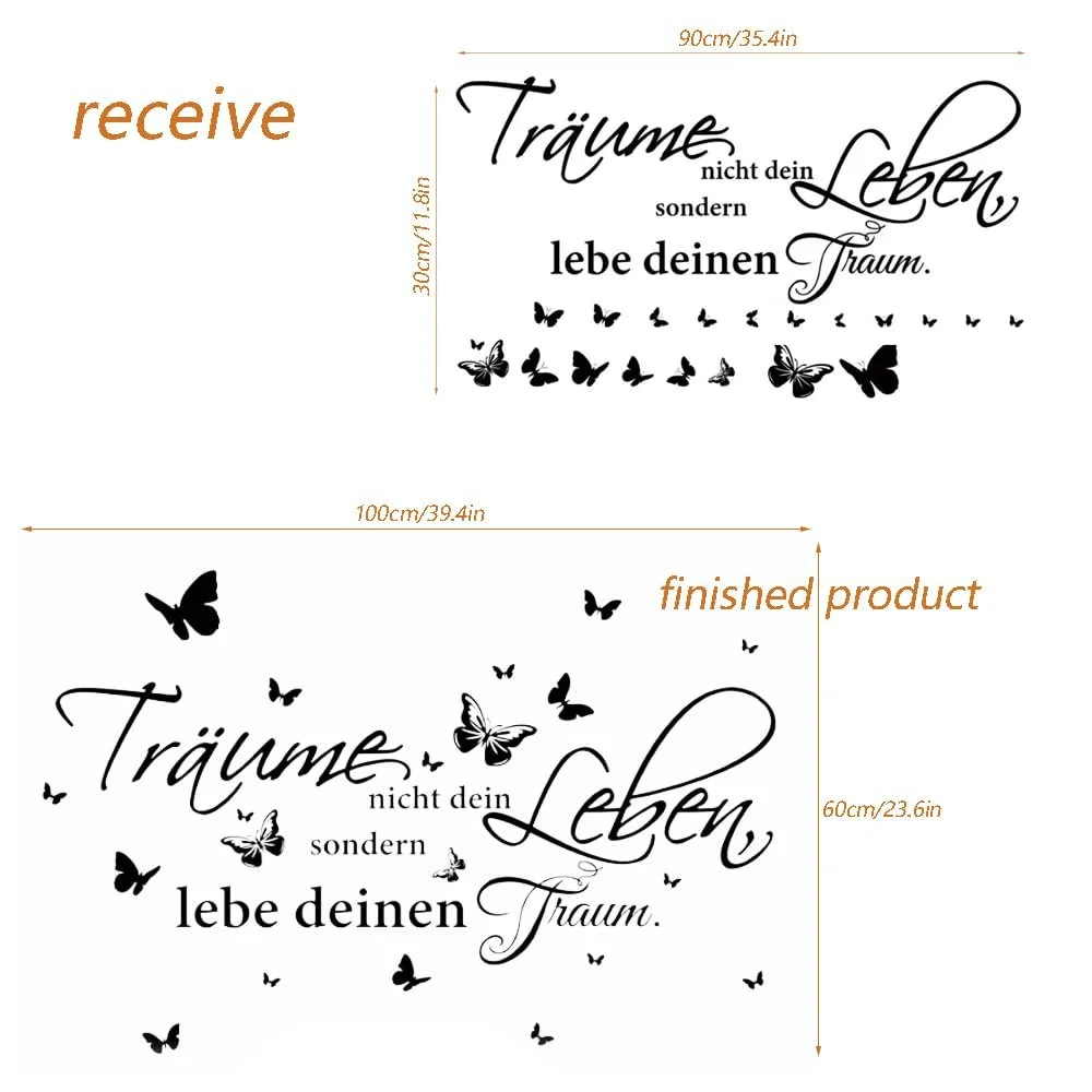 Наклейка на стіну Dreams Not Your Life Самоклейна Чорна, фото №2 Наклейка на стіну Dreams Not Your Life Самоклейна Чорна, фото №2