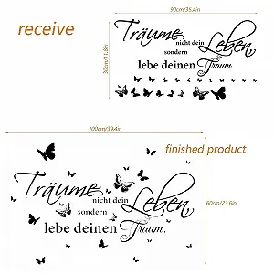 Наклейка на стіну Dreams Not Your Life Самоклейна Чорна synthetic.ua - Фото 1