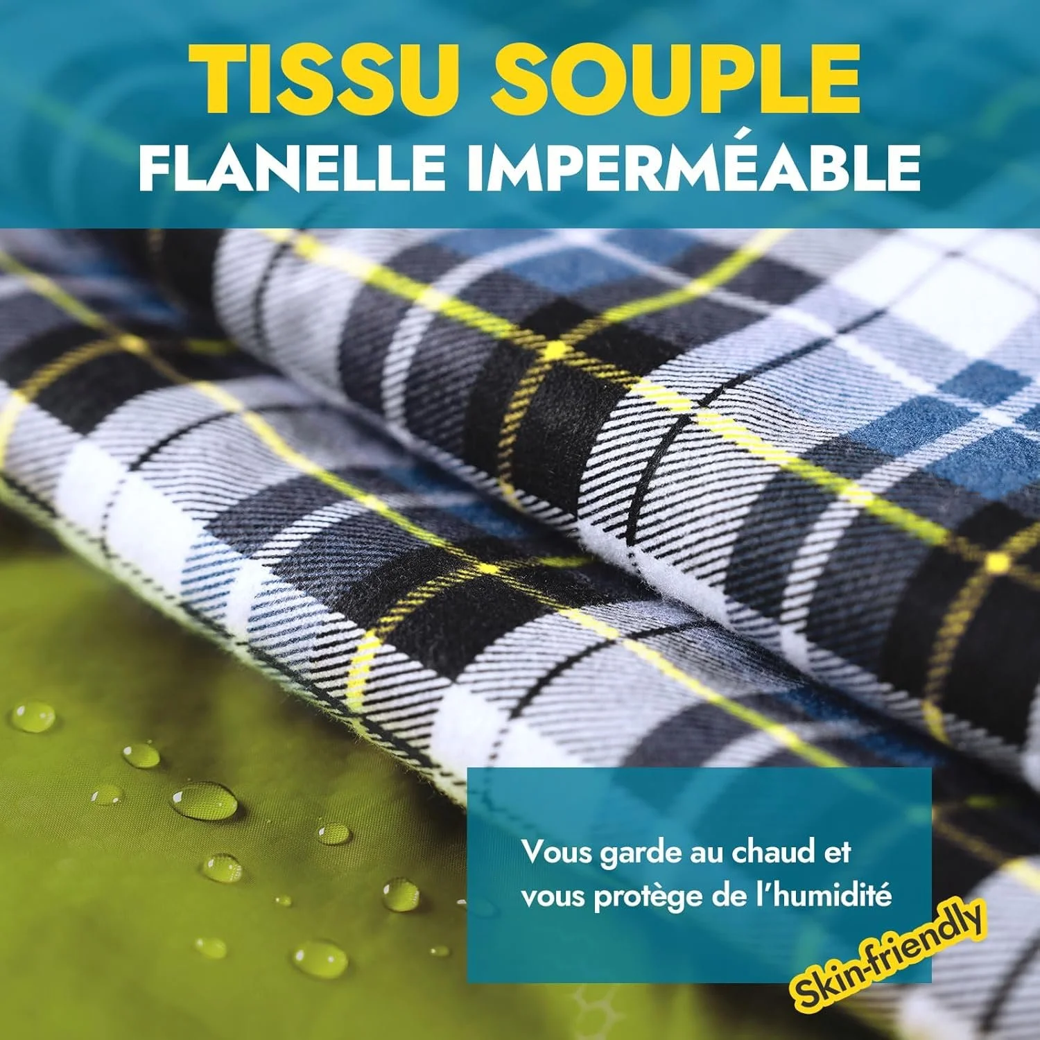 Подвійний спальний мішок CANWAY 220 x 150см з 2 подушками Flannel Green, фото №3 Подвійний спальний мішок CANWAY 220 x 150см з 2 подушками Flannel Green, фото №3