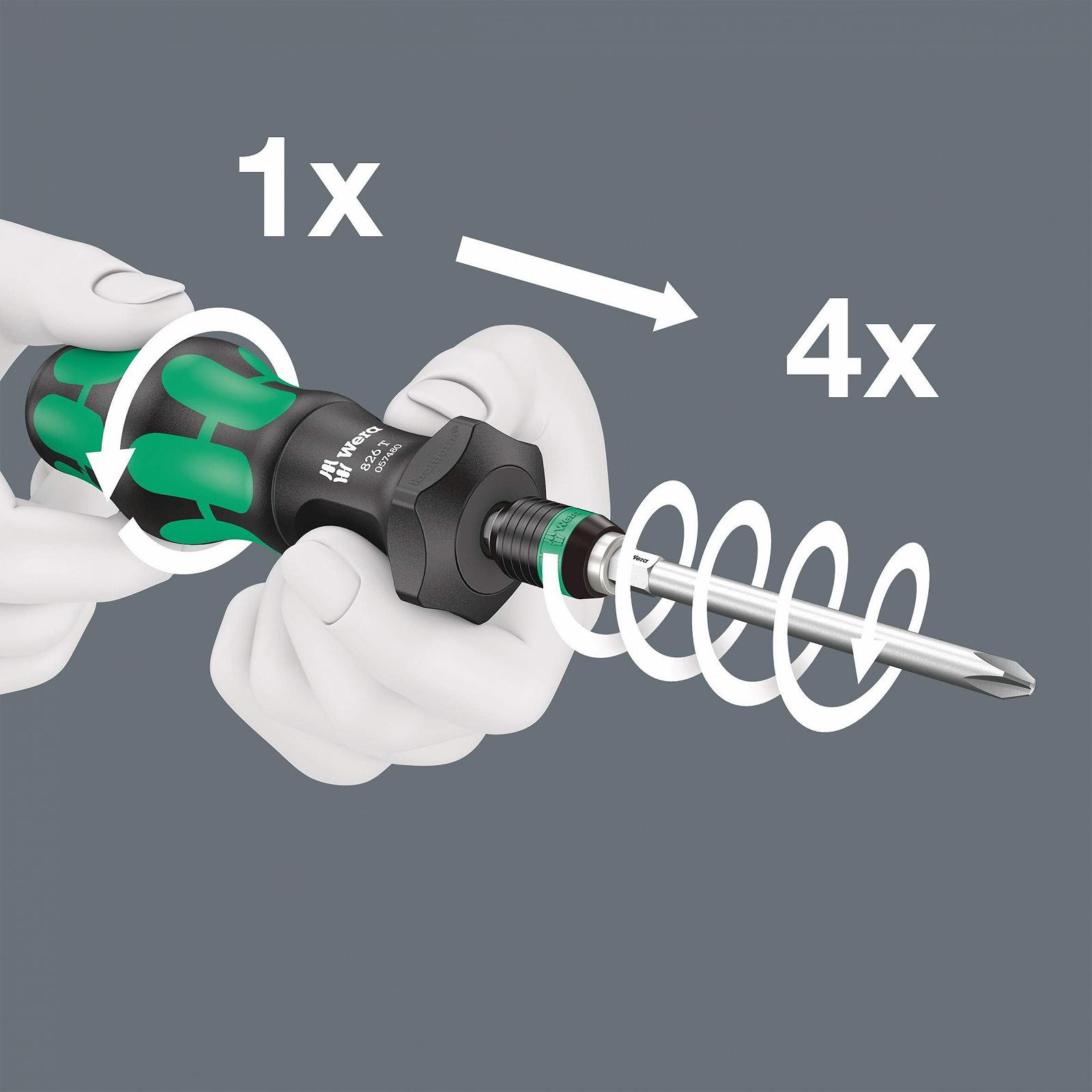 Набор отверток с редуктором Wera Kraftform Compact Turbo 1 05057482001 18 единиц, фото №4 Набор отверток с редуктором Wera Kraftform Compact Turbo 1 05057482001 18 единиц, фото №4