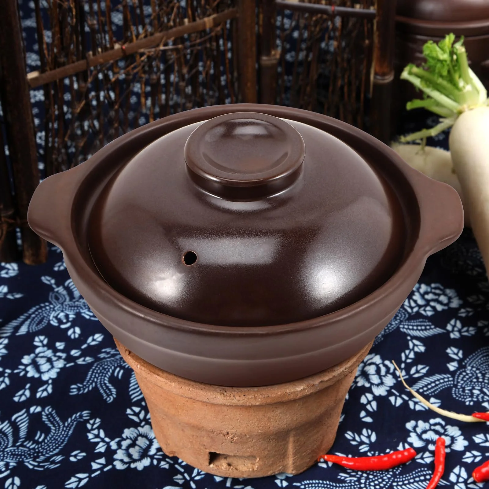 Кастрюля VALICLUD керамическая с крышкой термостойкая, фото №6