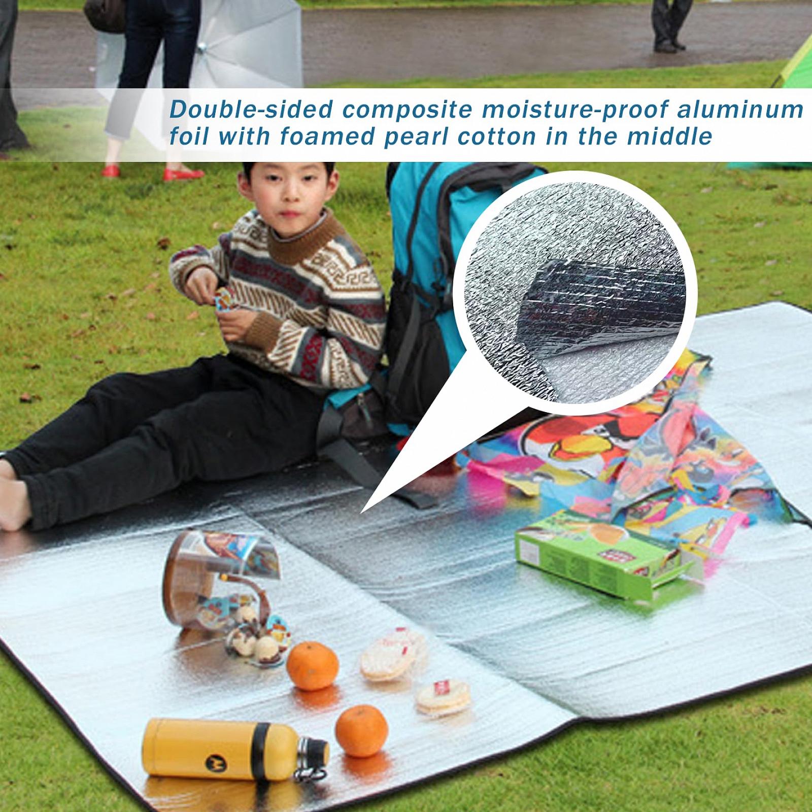 Коврик Camping Double-Sided Aluminium Foil 71 x 79 дюймов Водонепроницаемый, фото №2
