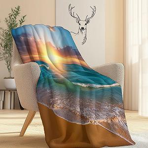 Покривало 180 x 220 см М'яка та тепла, 3D Природний ландшафт synthetic.ua - Фото 1