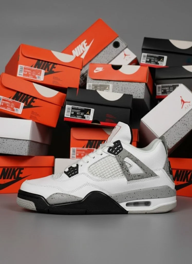 Кроссовки Nike Air Jordan Retro 4 White Cement, фото №2