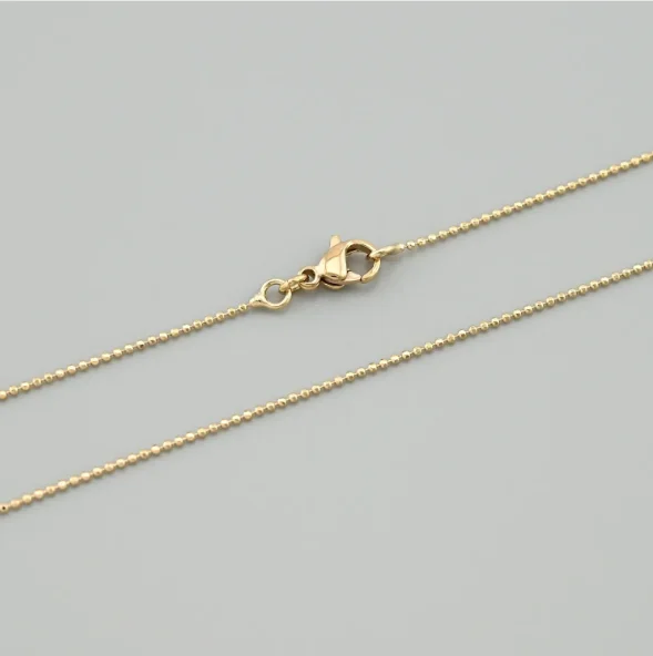 Цепочка позолоченная на шею, женская, 50 см, фото №1