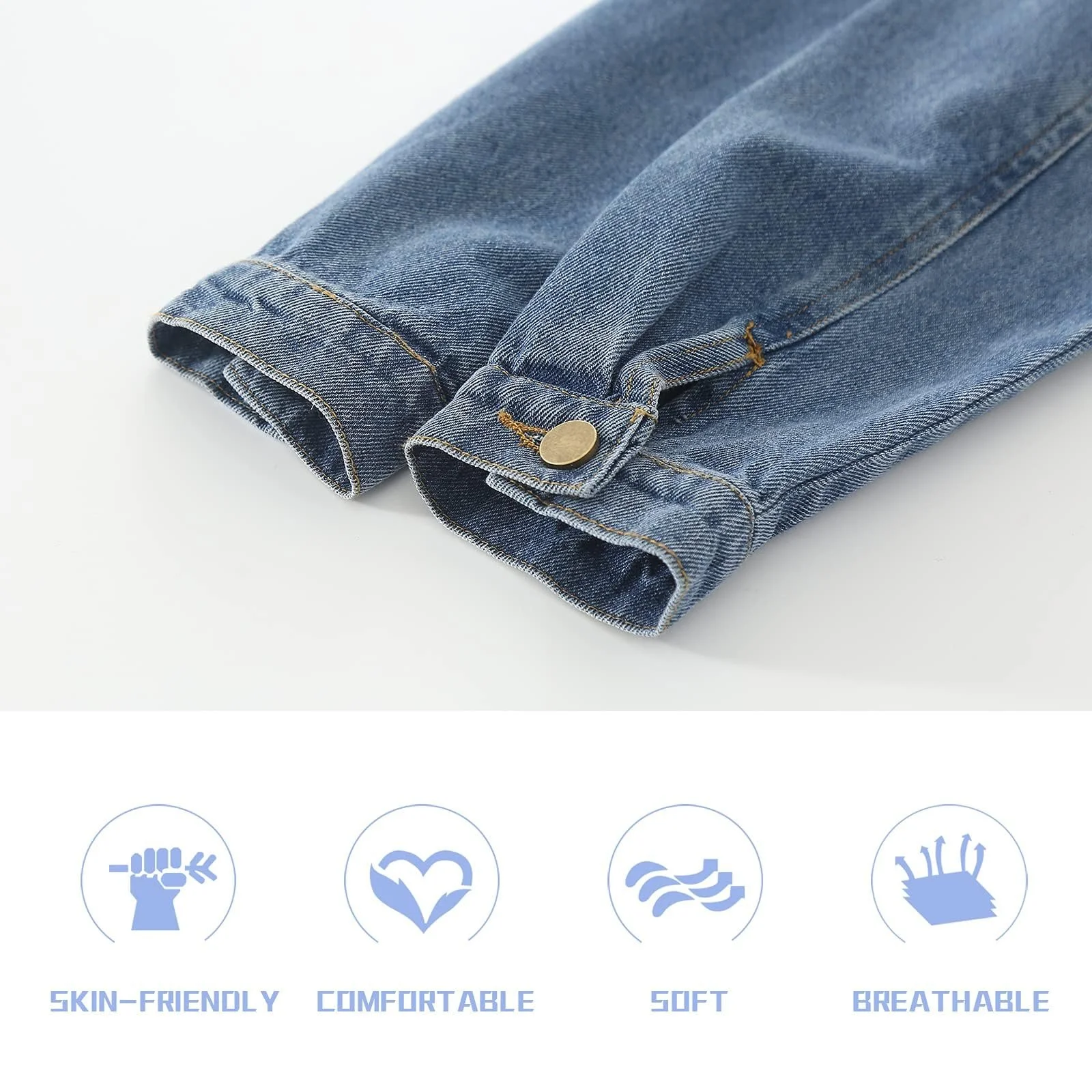 Джинсова куртка YJBQ для дівчат та хлопчиків, фото №9