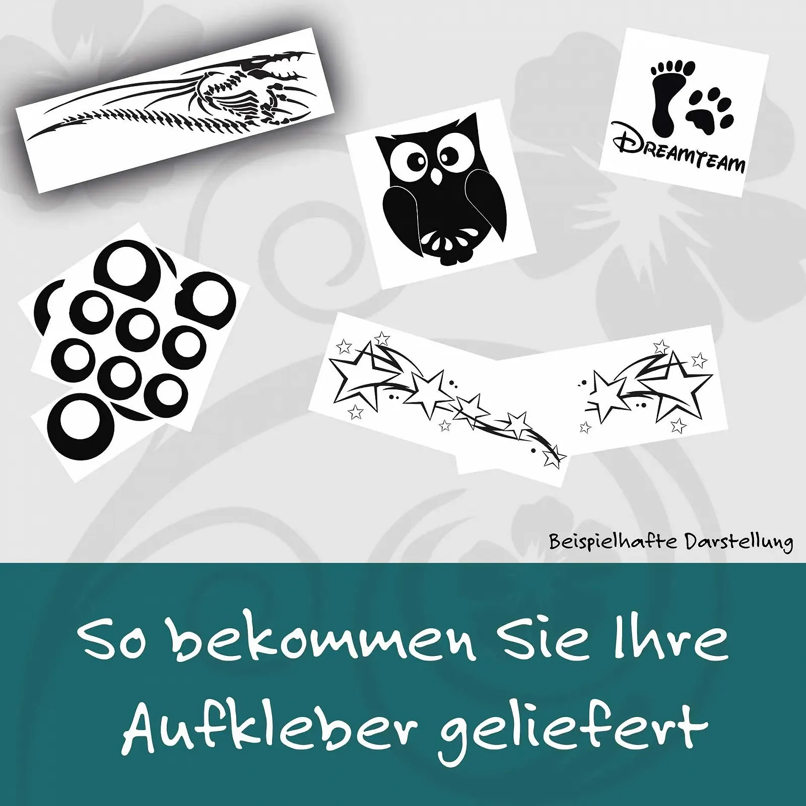 Наклейка на стену kleb-Drauf 60 Stars 17 Colours Available, фото №4