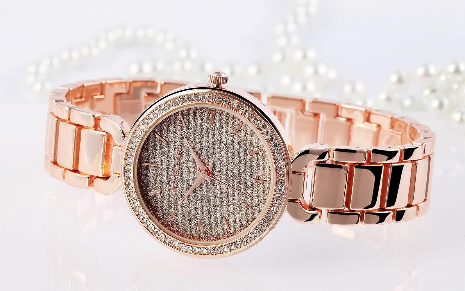 Жіночий годинник Excellanc 1800096 Метал Кліпса Стрази Аналоговий Кварц, фото №4