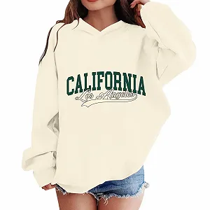 Пуловер для дівчинки , з принтом USA, без капюшона та кишень - Фото 1