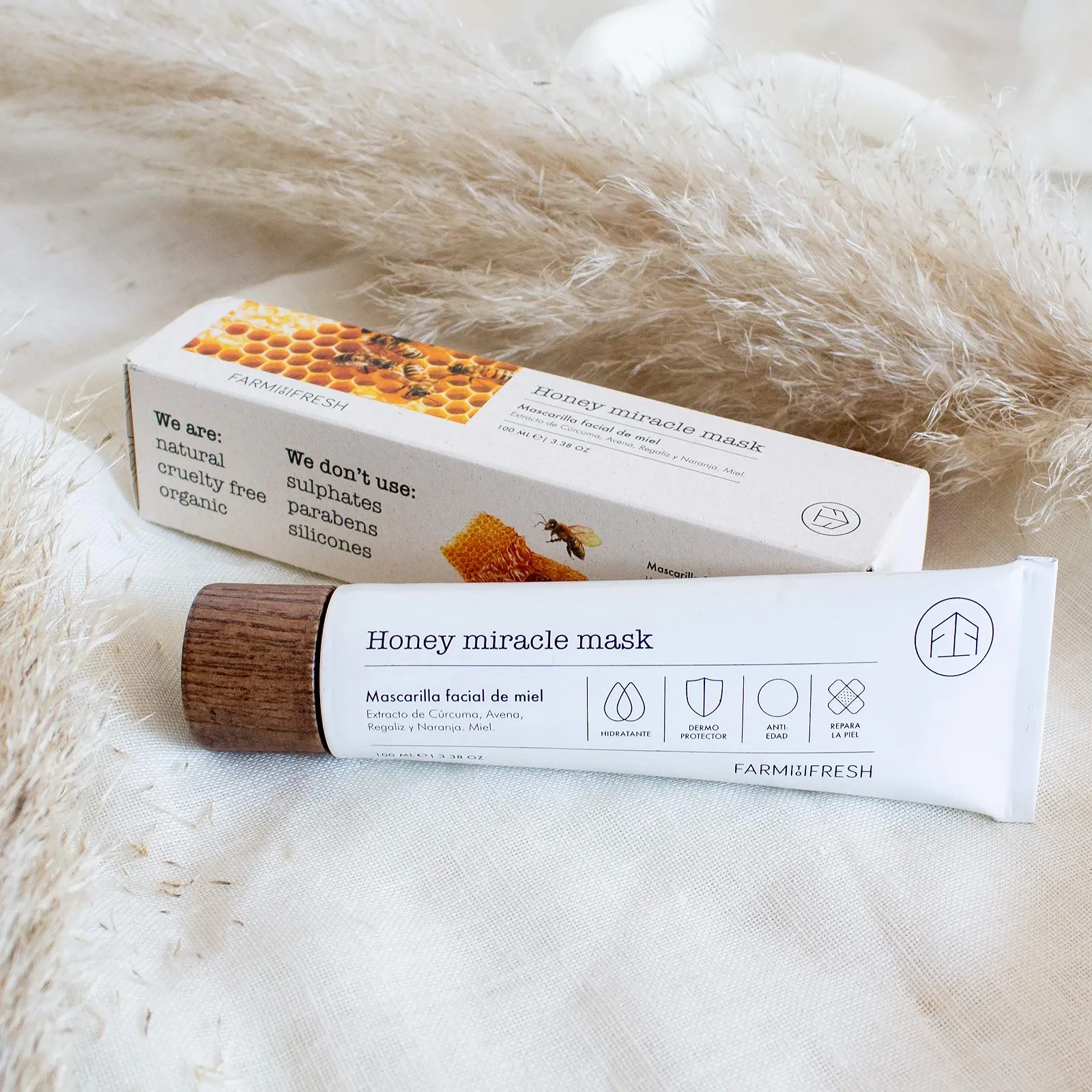 Маска для обличчя FARM TO FRESH Медова Чудо-маска Антивікова Медова маска для обличчя Супер зволожувач 100 мл, фото №5