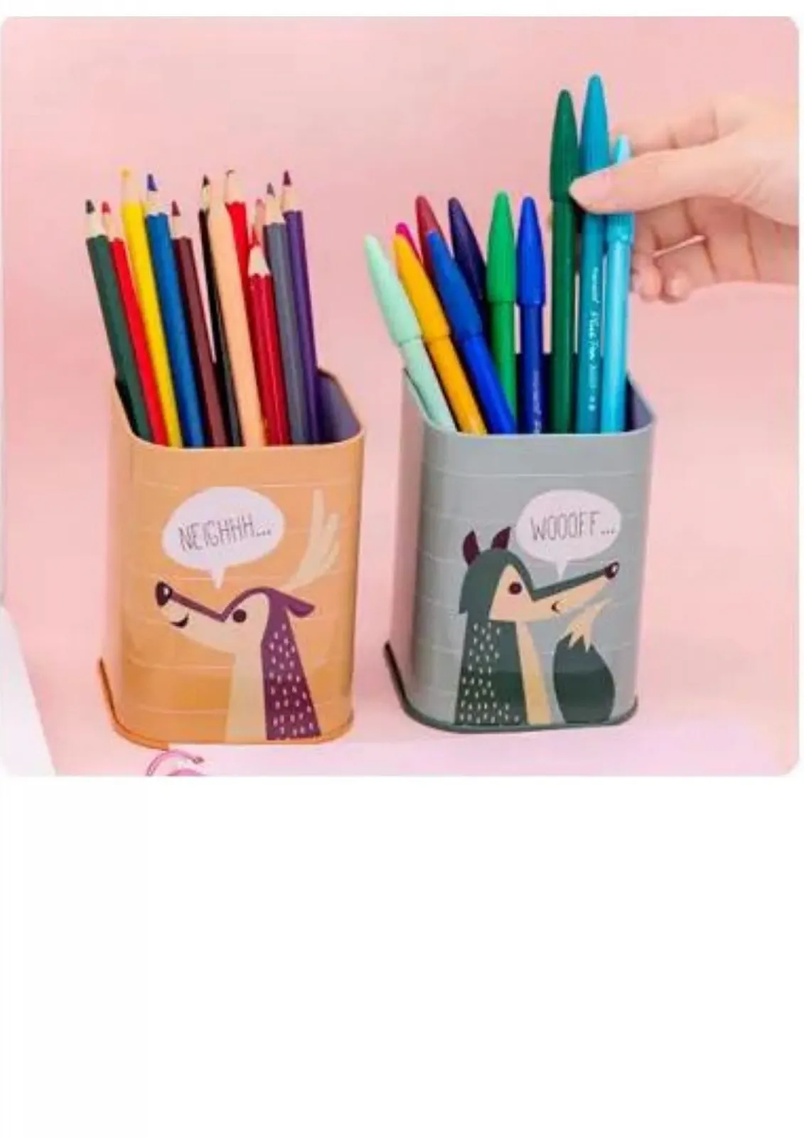 Копилка makio Кролик 2-в-1 с крышкой-подставкой для ручек 7,5 x 10,5 x 7,5 см, фото №4