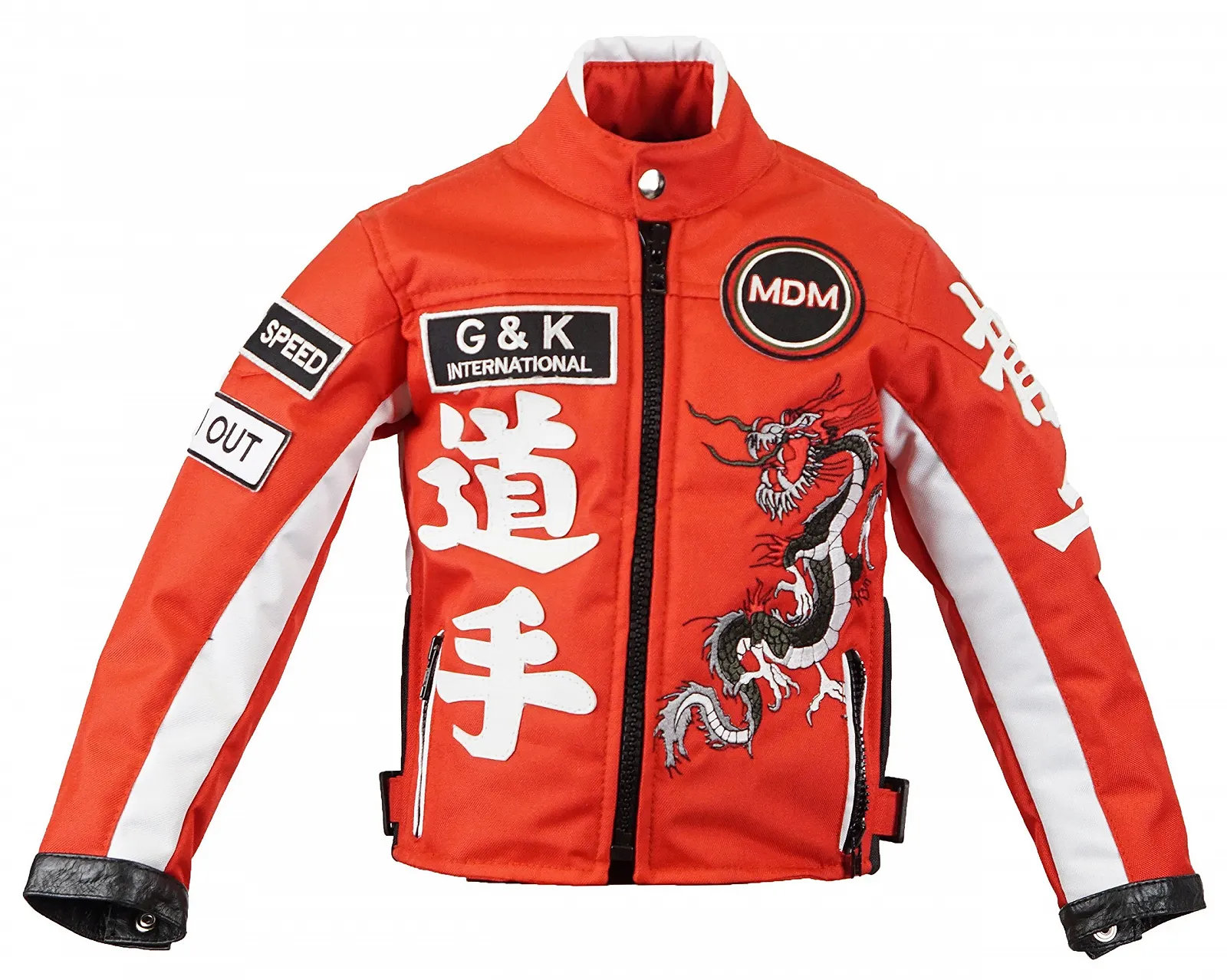 Мотоциклетна куртка MDM Дитяча Червона, Байкерська, фото №1