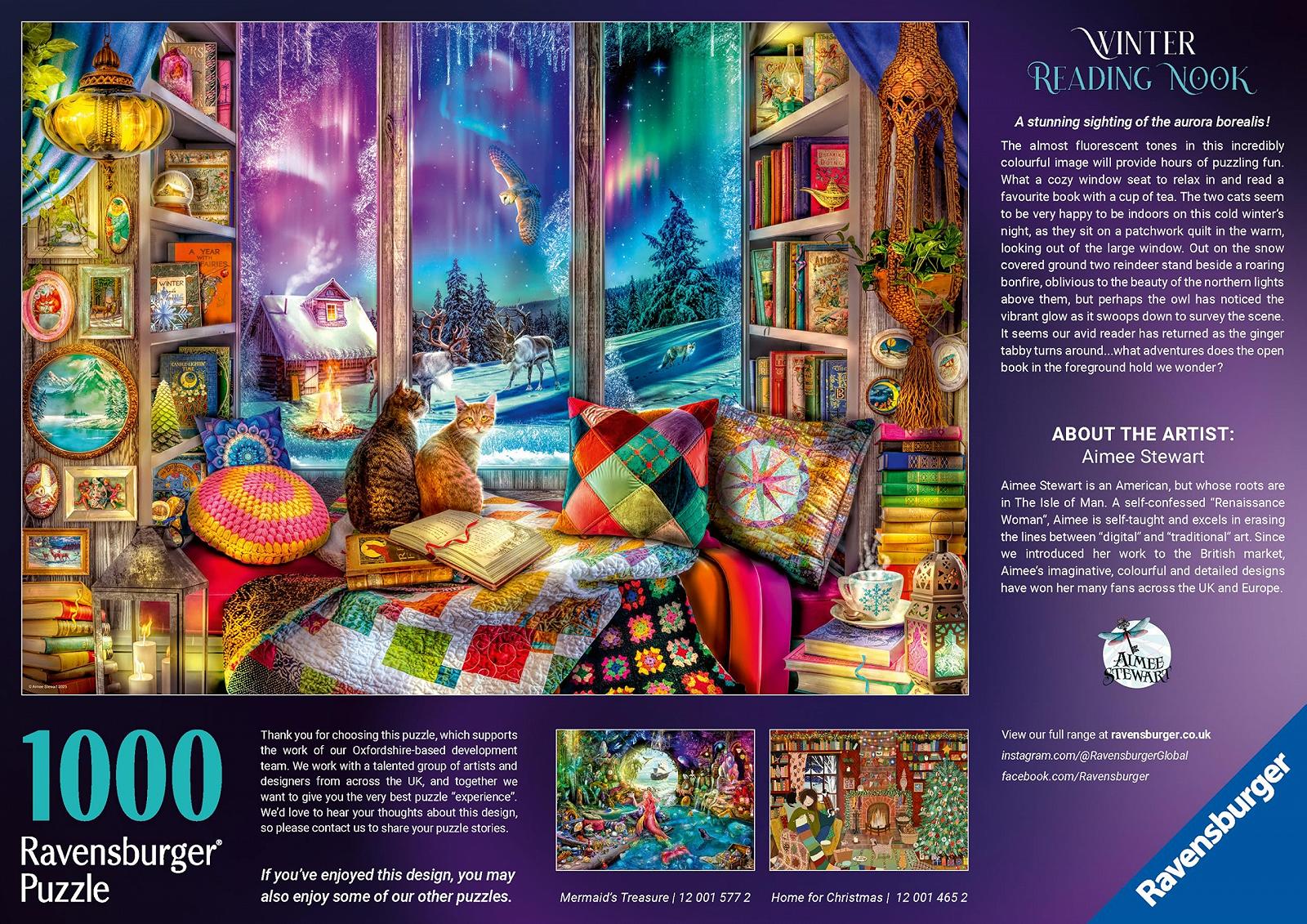Пазл Ravensburger Winter Reading Nook 1000 деталей, от 12 лет, многоцветный, фото №3 Пазл Ravensburger Winter Reading Nook 1000 деталей, от 12 лет, многоцветный, фото №3